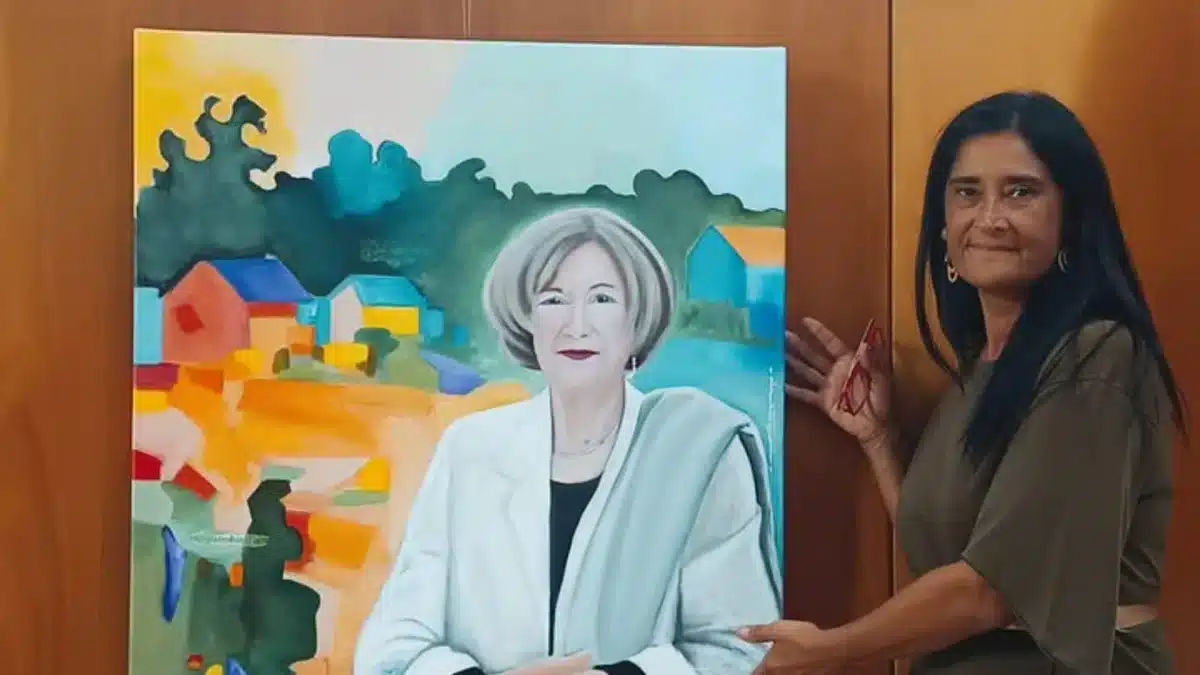 Lídia Jorge pintada Por Elizabete Guerreiro