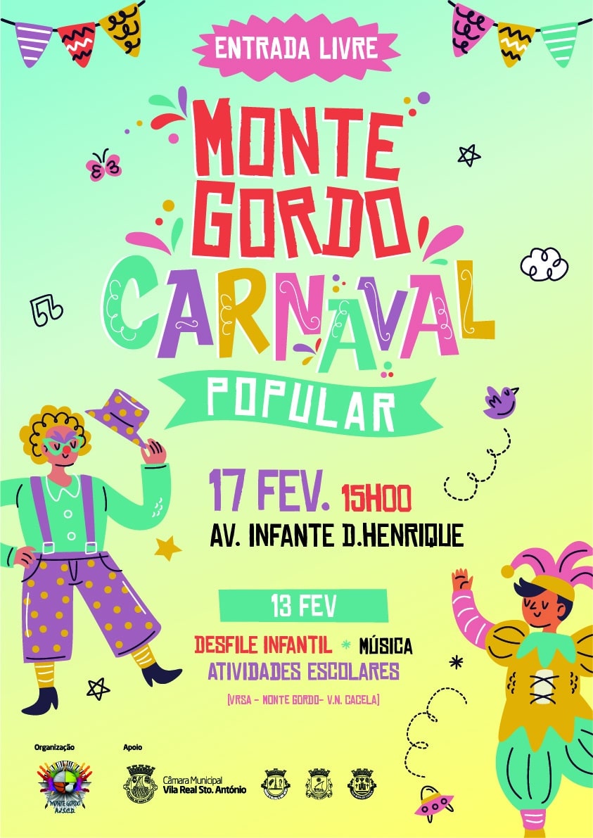 Carnaval Popular Monte Gordo 2026_Cartaz